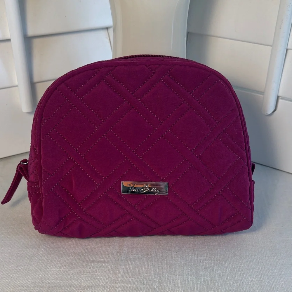 Vera Bradley Microfiber Plum Cosmetic Bag